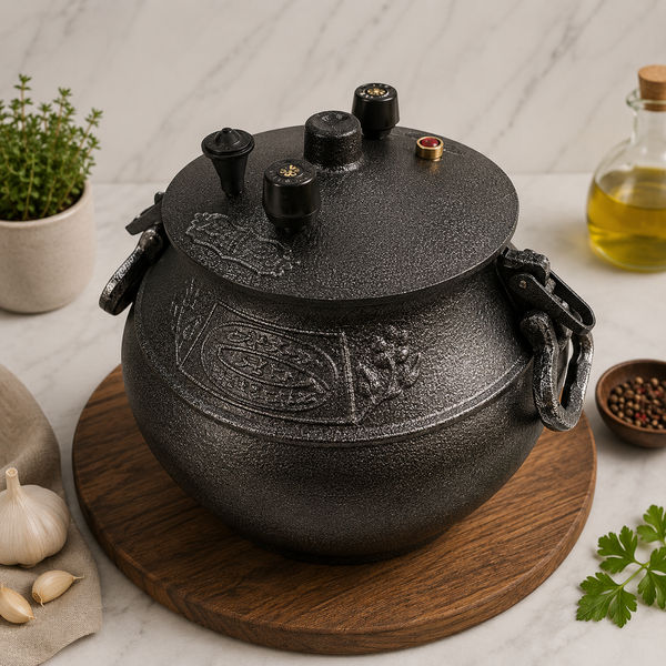 Афганський казан Rashko Baba SB-20 (20л) скороварка-казан для багаття та плити, чорний kSB20afg фото