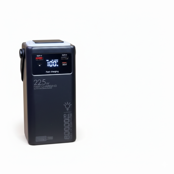 Потужний повербанк PD-80 з Power Delivery, швидка зарядка USB-C, Type-C PD-80 фото