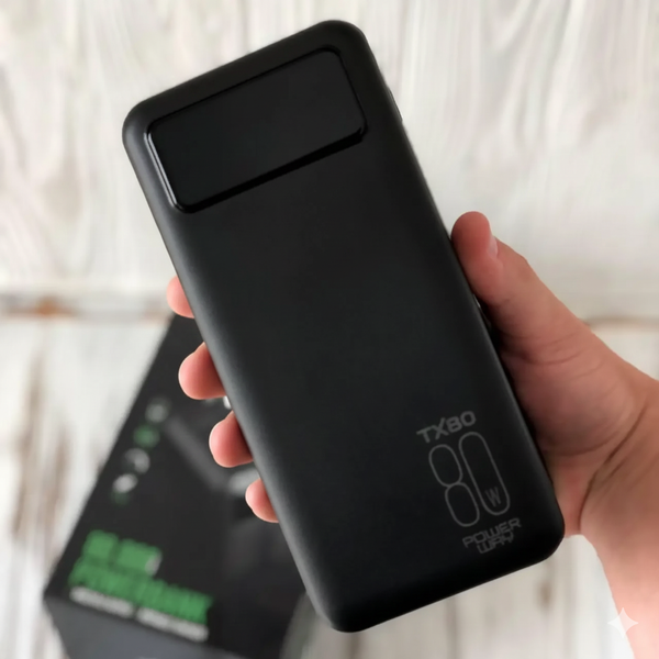 Багатофункціональний повербанк TX80, швидка зарядка, USB-порти, LED-індикатор TX80 фото