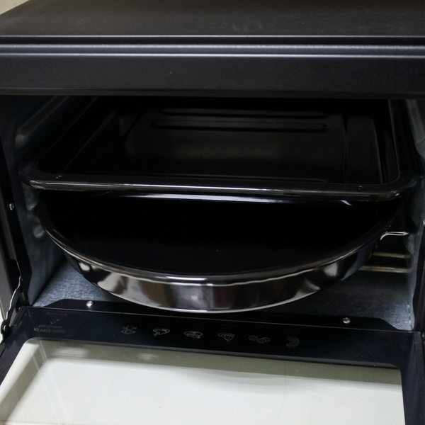 Електропіч Asel AF-33-23 чорна (33л), електрична духовка 1300W, 80-320&deg;C, 2 дека у комплекті AF33-23bl фото