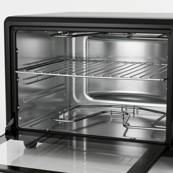Електропіч Asel AF-50-23 50л, настільна духовка 1500W, 80-320&deg;C, 2 великих дека, чорна AF50_23bl фото
