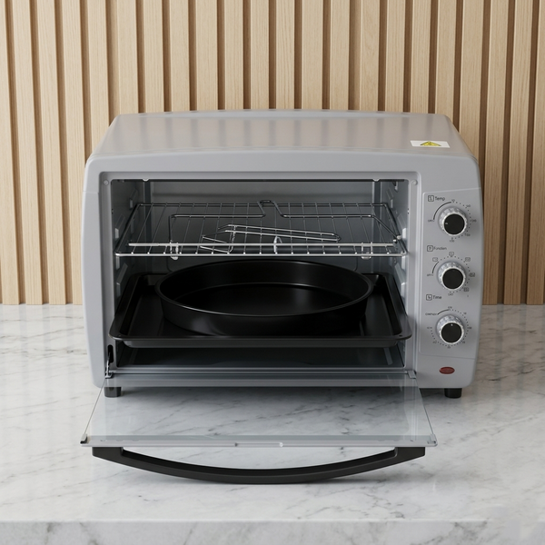 Електропіч Мрія MF-49 49л конвекція, вертел, підсвітка, 1800W, 2 дека, сіра MF49gr фото