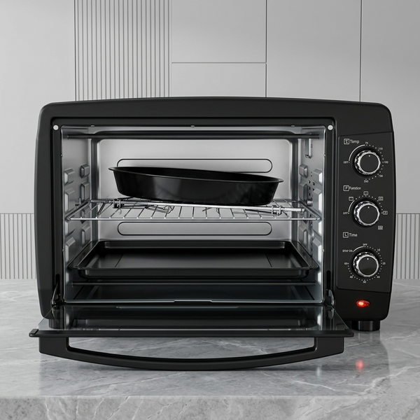 Електропіч Мрія MF-49 49л конвекція, вертел, підсвітка, 1800W, 2 дека, чорна MF49bl фото
