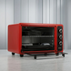Електропіч Asel AF-40-23 40л, настільна духовка 1300W, 80-320&deg;C, 2 великих дека, червона AF40_23red фото 3