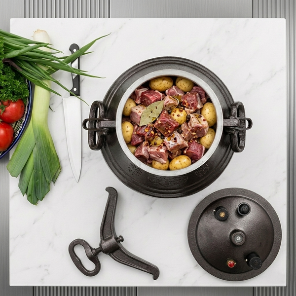 Афганський казан Rashko Baba SB-15 (15л) скороварка-казан для плити та багаття, чорний kSB15afg фото