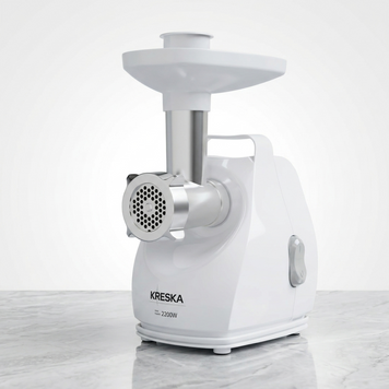 М&rsquo;ясорубка електрична KRESKA 390.50 (2200 Вт) з насадкою для ковбас, біла kk39050pol фото