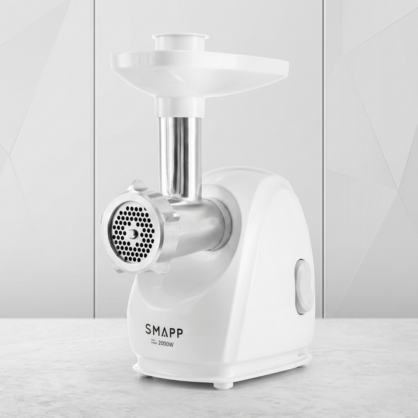 М&rsquo;ясорубка електрична SMAPP 489.81 (2000 Вт) з овочерізкою (4 тертки), біла ks48981pol фото